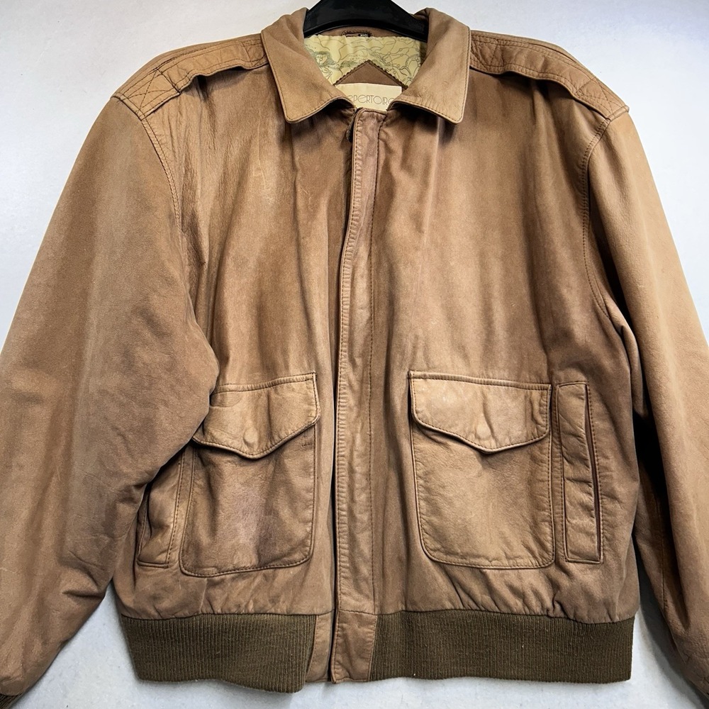 Vintage Brown Leather Repertoire Jacket No Size Tag